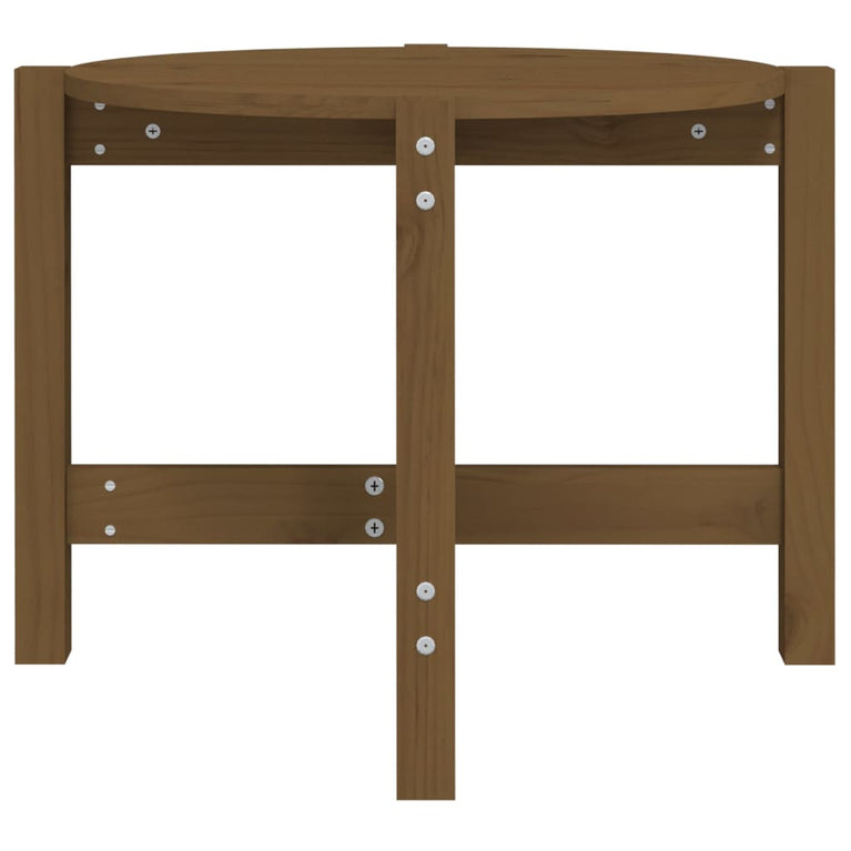 Salontafel Ø 62,5x45 cm massief grenenhout honingbruin MeubelReus