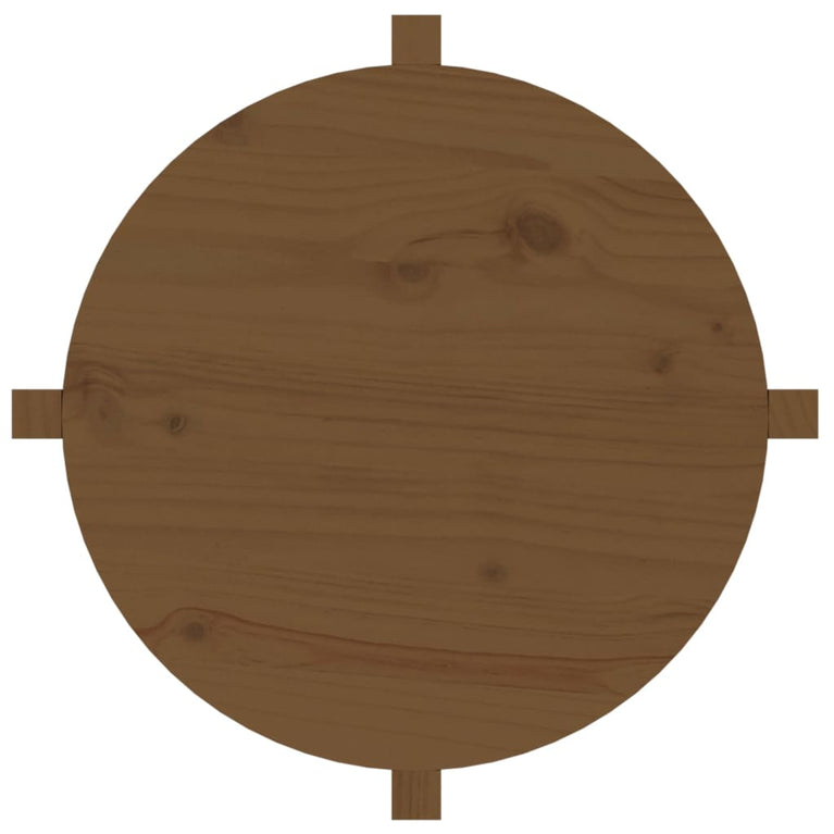 Salontafel Ø 62,5x45 cm massief grenenhout honingbruin MeubelReus