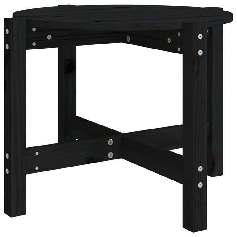 Salontafel Ø 62,5x45 cm massief grenenhout zwart MeubelReus