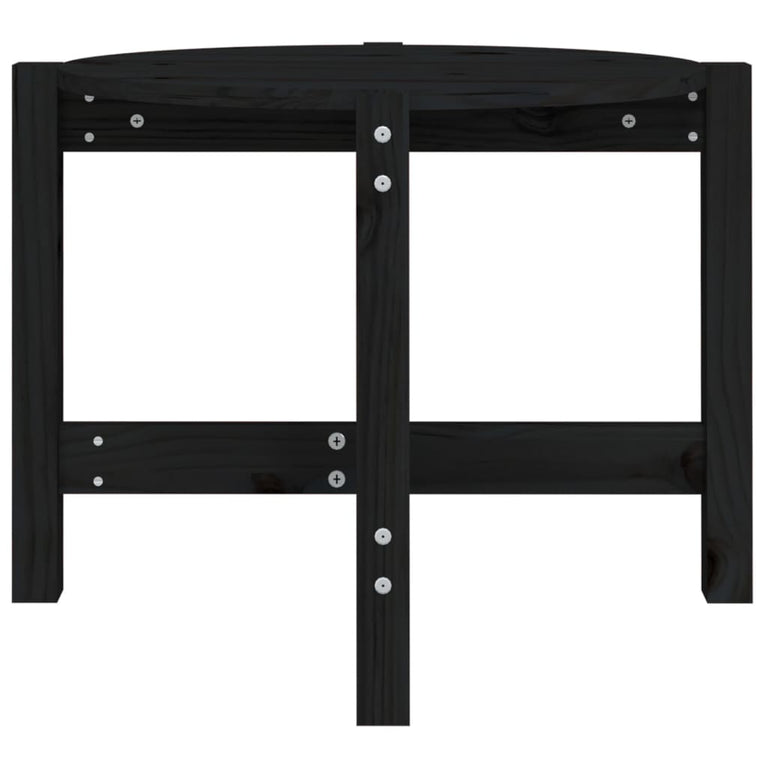 Salontafel Ø 62,5x45 cm massief grenenhout zwart MeubelReus