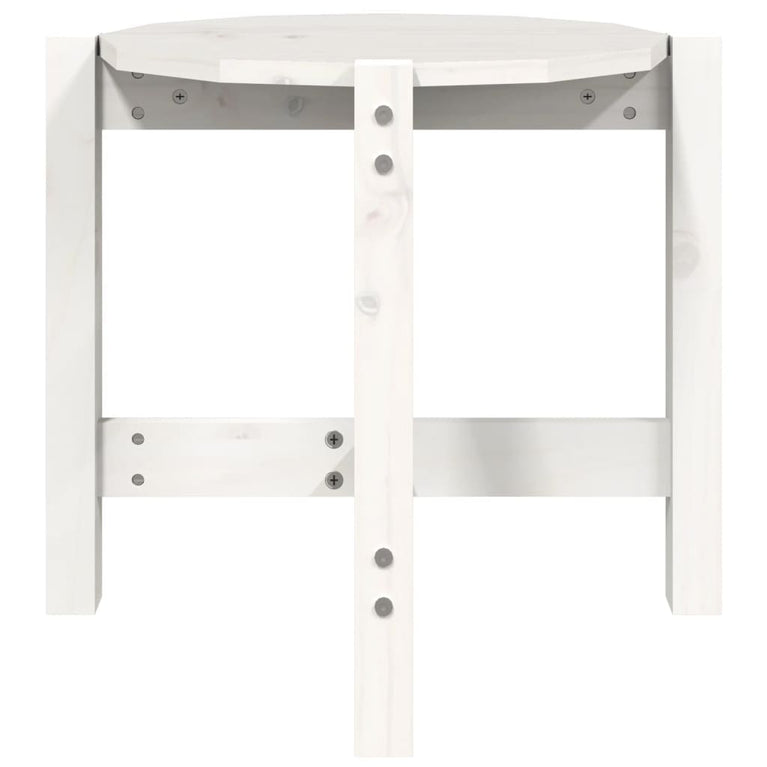 Salontafel Ø 52,5x45 cm massief grenenhout wit MeubelReus