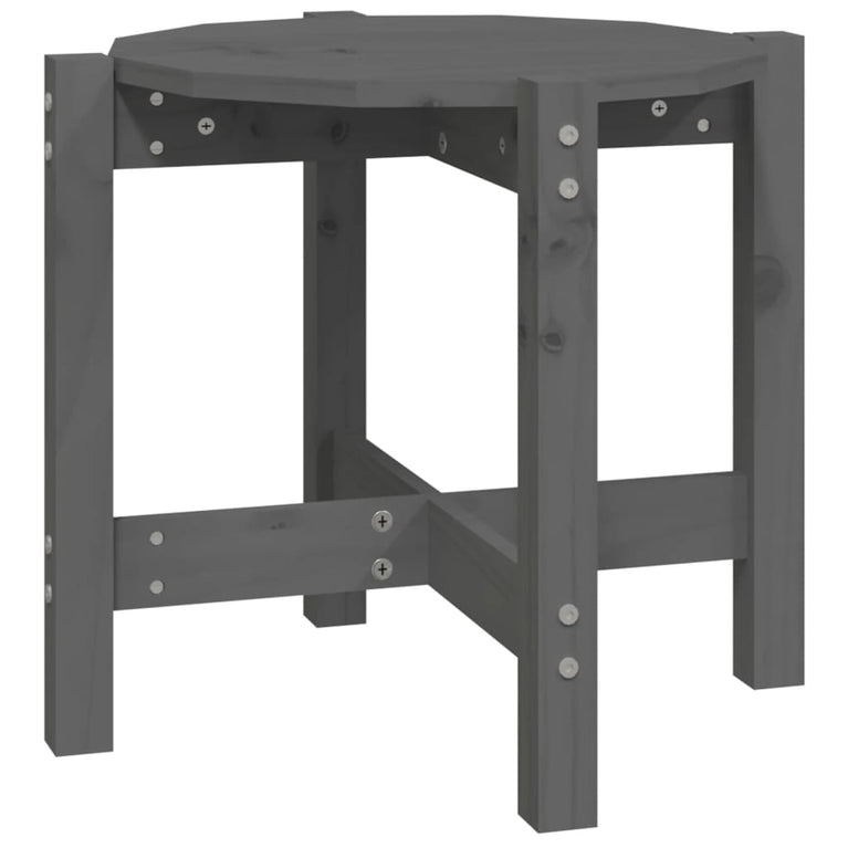 Salontafel Ø 52,5x45 cm massief grenenhout grijs MeubelReus