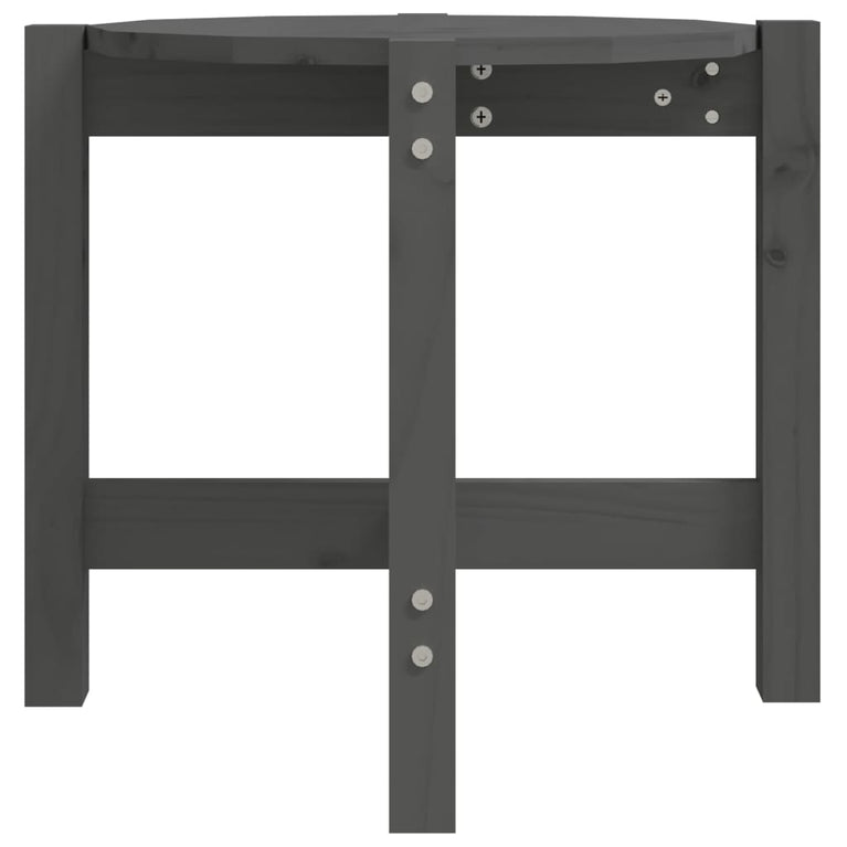 Salontafel Ø 52,5x45 cm massief grenenhout grijs MeubelReus