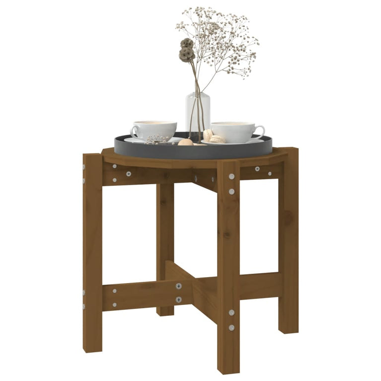 Salontafel Ø 52,5x45 cm massief grenenhout honingbruin MeubelReus