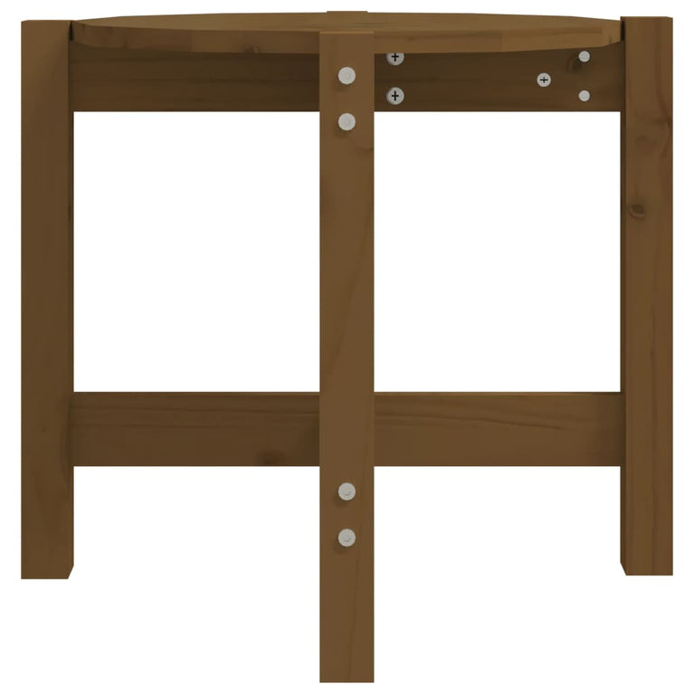 Salontafel Ø 52,5x45 cm massief grenenhout honingbruin MeubelReus