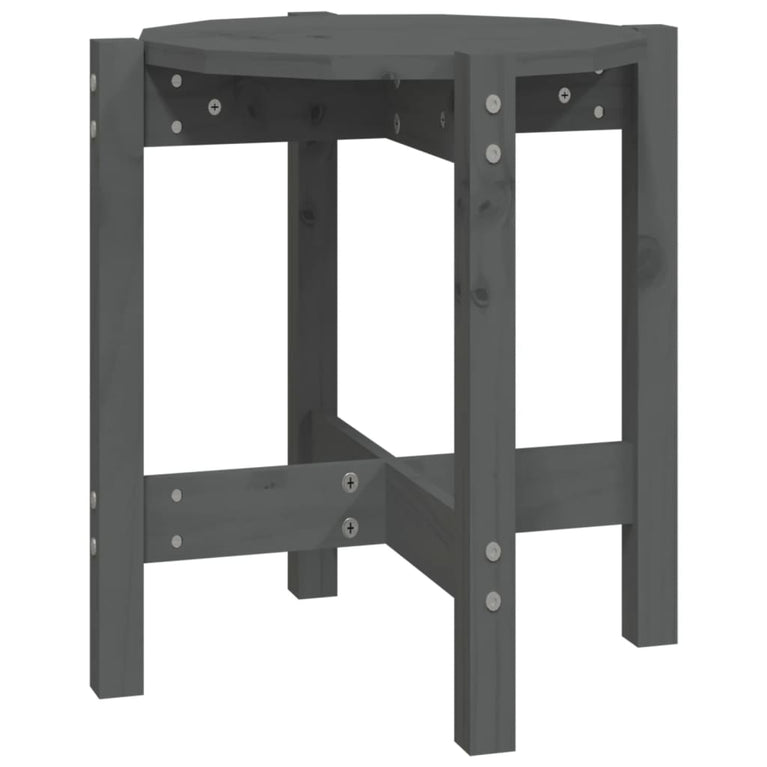 Salontafel Ø 42,5x45 cm massief grenenhout grijs MeubelReus