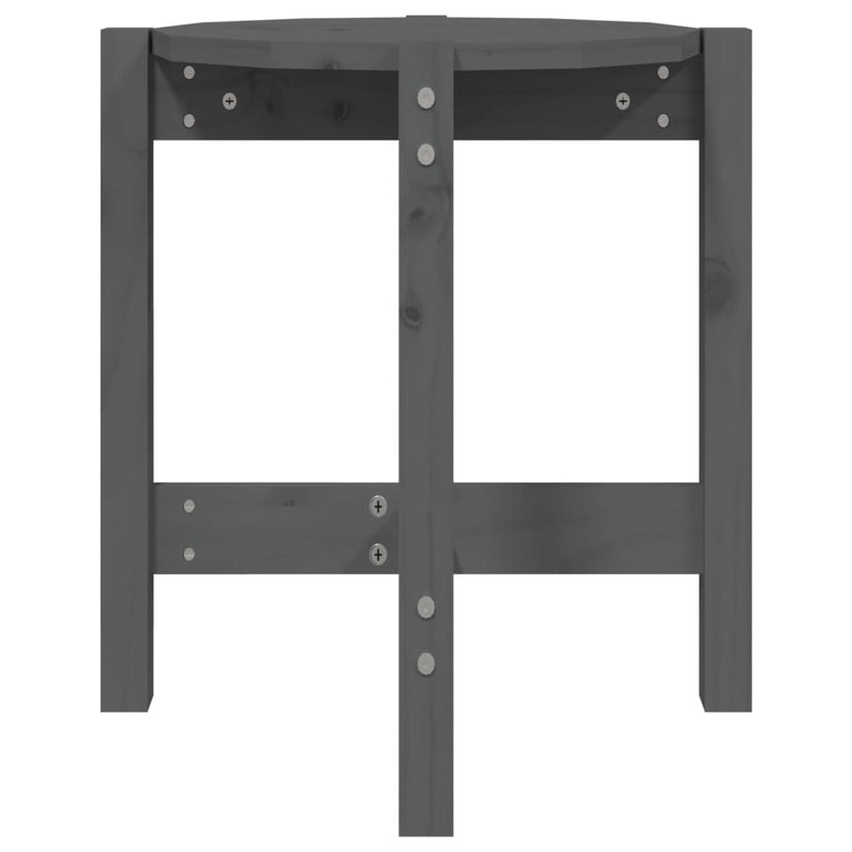 Salontafel Ø 42,5x45 cm massief grenenhout grijs MeubelReus