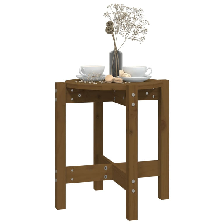 Salontafel Ø 42,5x45 cm massief grenenhout honingbruin MeubelReus