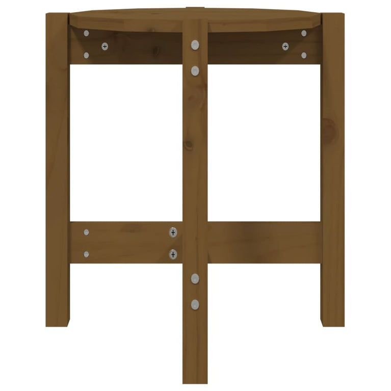 Salontafel Ø 42,5x45 cm massief grenenhout honingbruin MeubelReus