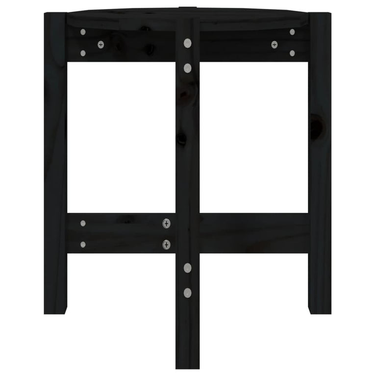 Salontafel Ø 42,5x45 cm massief grenenhout zwart MeubelReus