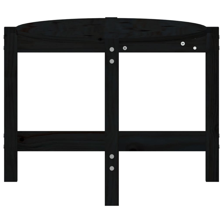 Salontafel 118x63x45 cm massief grenenhout zwart MeubelReus