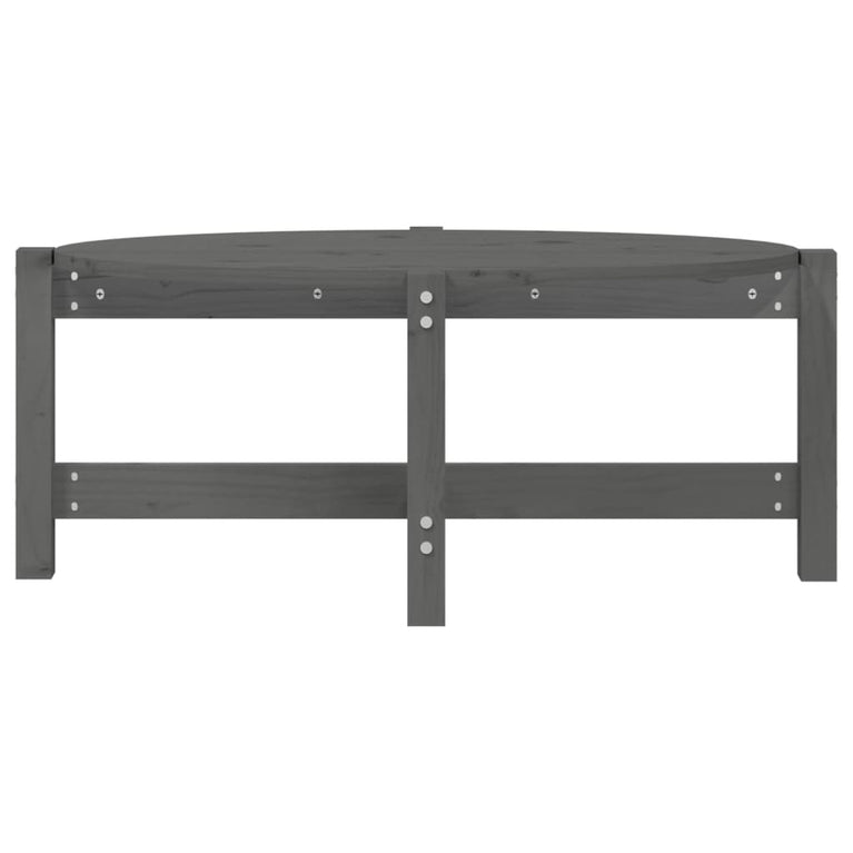 Salontafel 87x48x35 cm massief grenenhout grijs MeubelReus
