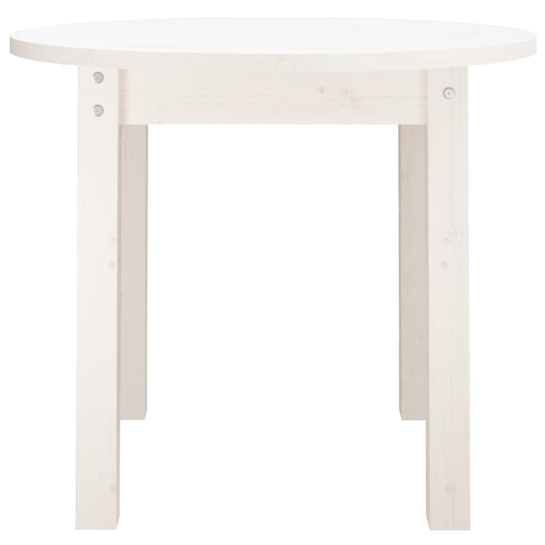 Salontafel Ø 55x45 cm massief grenenhout wit MeubelReus