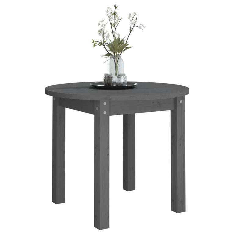 Salontafel Ø 55x45 cm massief grenenhout grijs MeubelReus