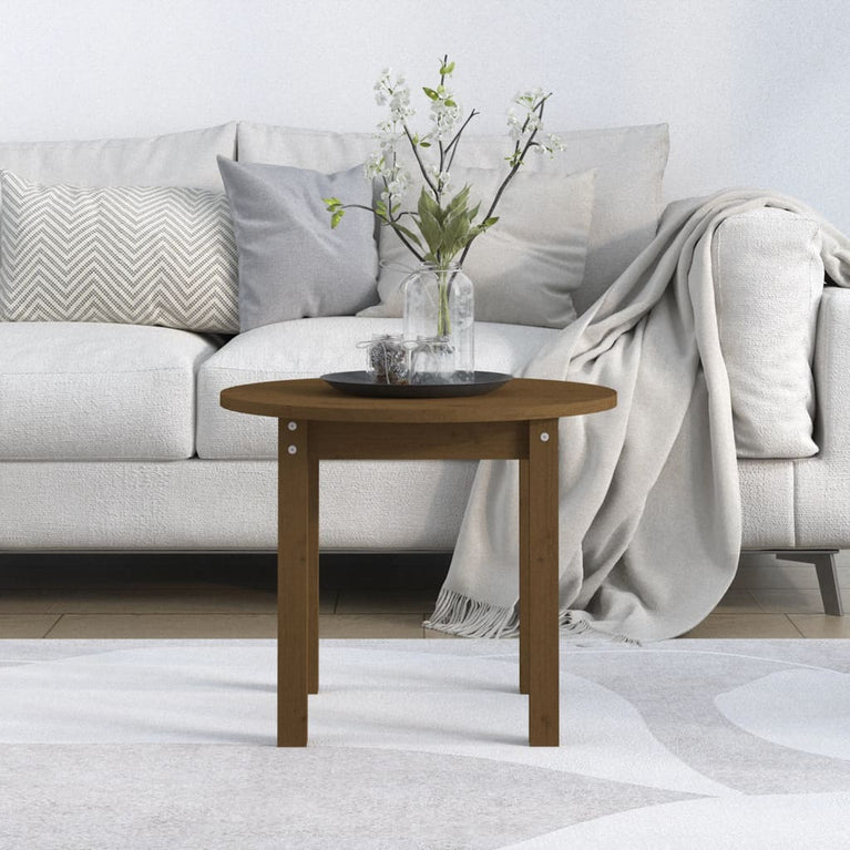 Salontafel Ø 55x45 cm massief grenenhout honingbruin MeubelReus
