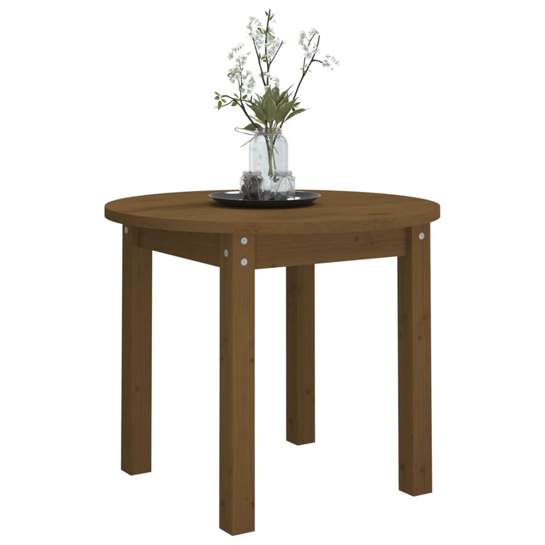 Salontafel Ø 55x45 cm massief grenenhout honingbruin MeubelReus