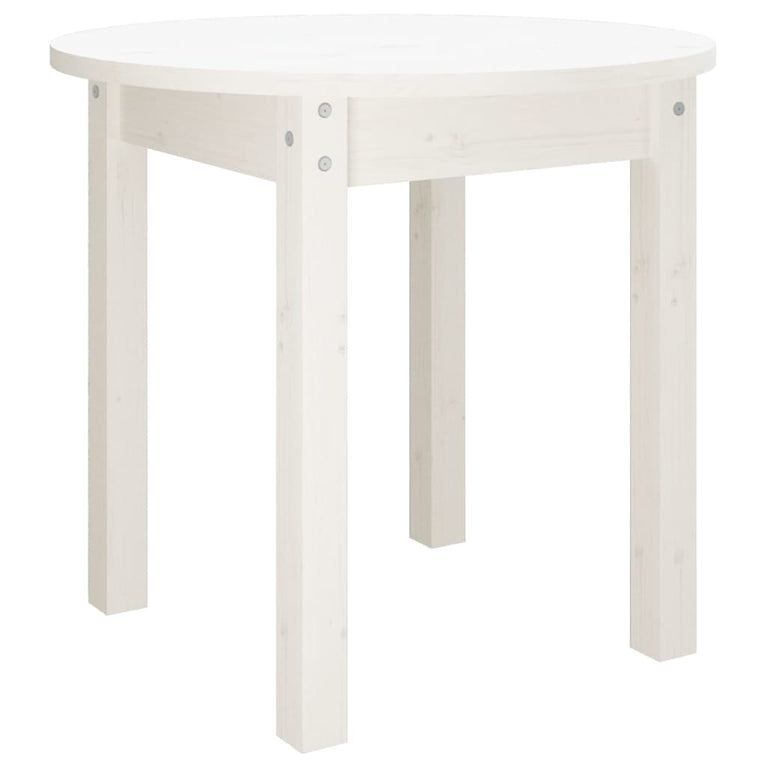 Salontafel Ø 45x40 cm massief grenenhout wit MeubelReus