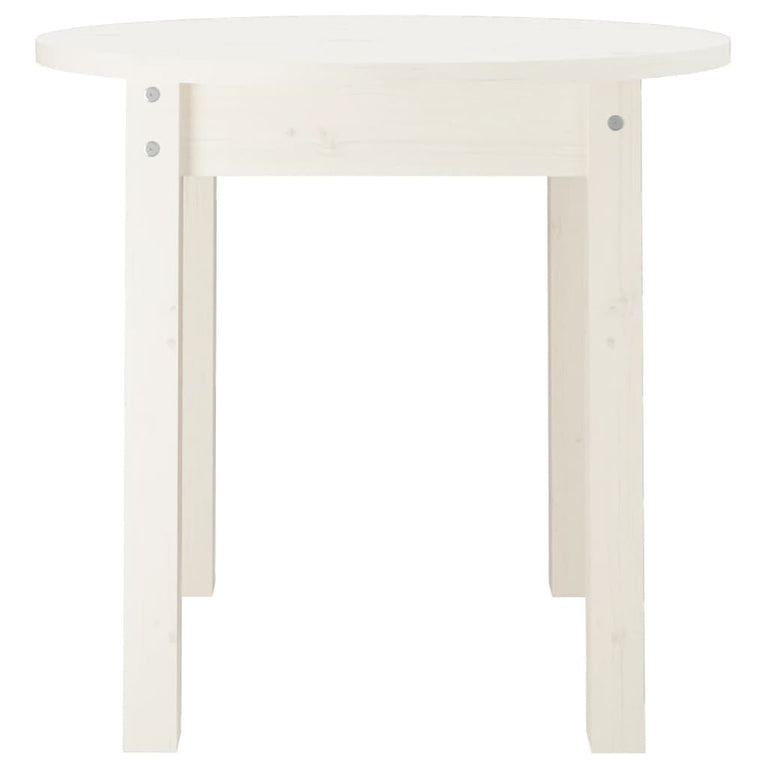 Salontafel Ø 45x40 cm massief grenenhout wit MeubelReus