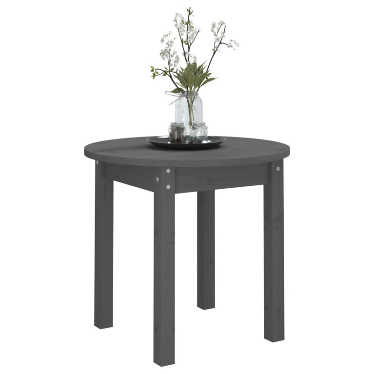 Salontafel Ø 45x40 cm massief grenenhout grijs MeubelReus