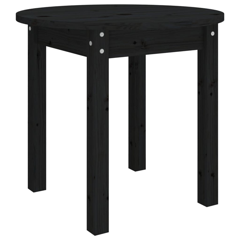 Salontafel Ø 45x40 cm massief grenenhout zwart MeubelReus