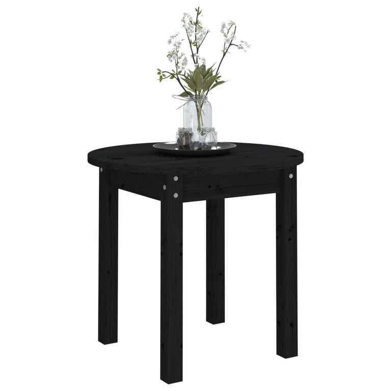 Salontafel Ø 45x40 cm massief grenenhout zwart MeubelReus