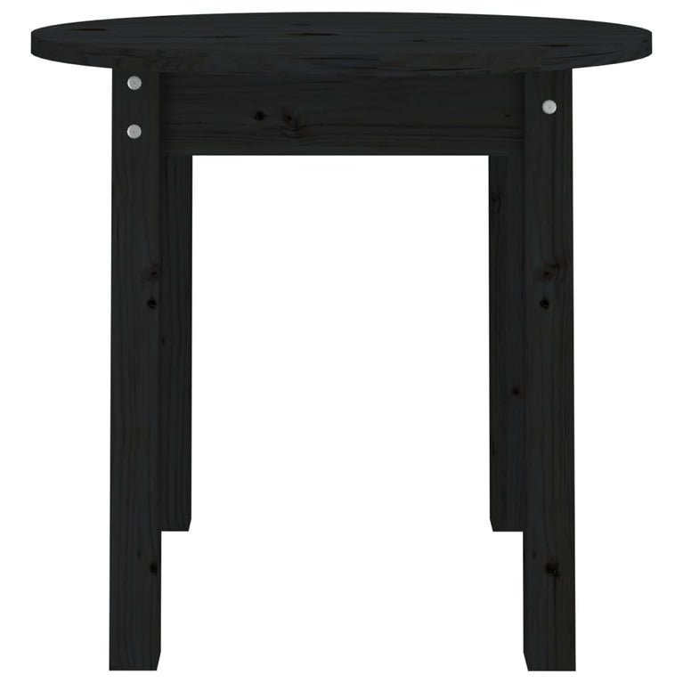 Salontafel Ø 45x40 cm massief grenenhout zwart MeubelReus