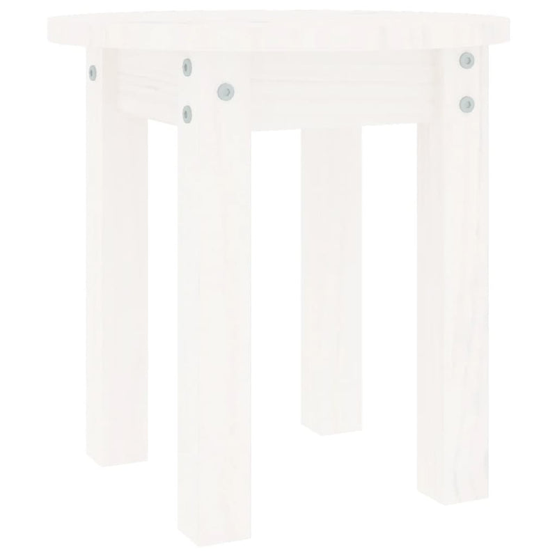 Salontafel Ø 35x35 cm massief grenenhout wit MeubelReus