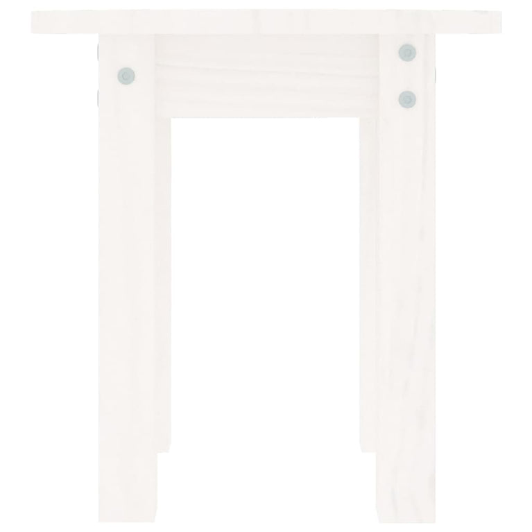Salontafel Ø 35x35 cm massief grenenhout wit MeubelReus