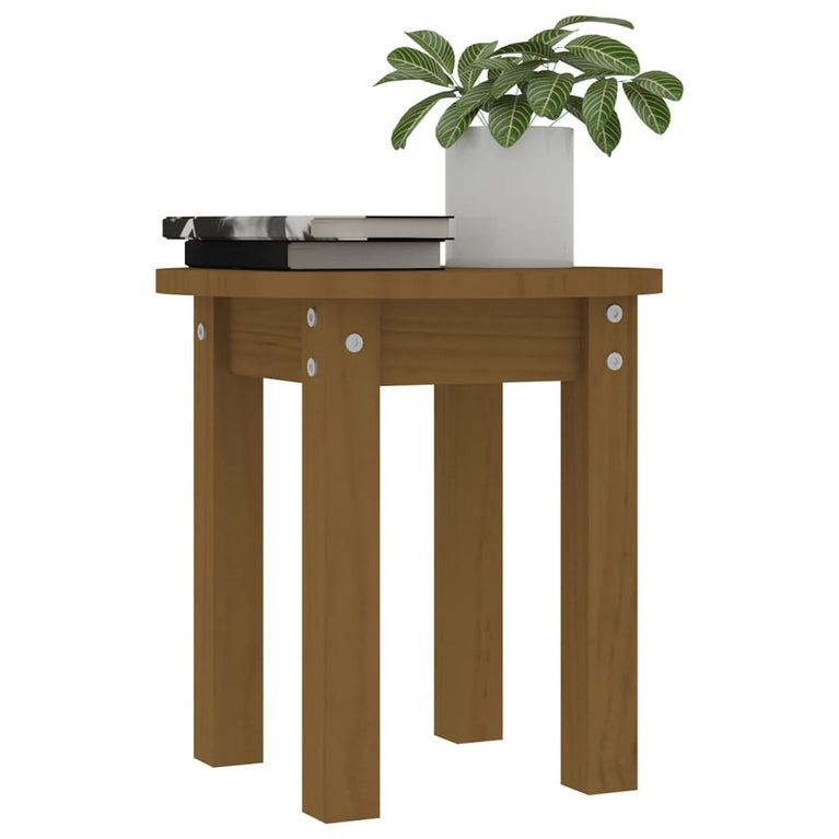 Salontafel Ø 35x35 cm massief grenenhout honingbruin MeubelReus