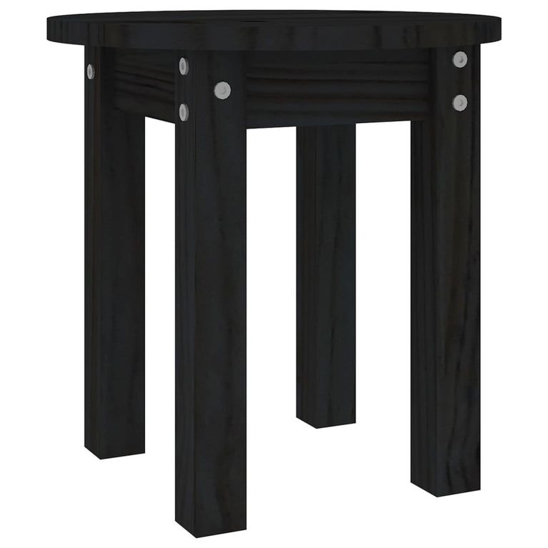 Salontafel Ø 35x35 cm massief grenenhout zwart MeubelReus