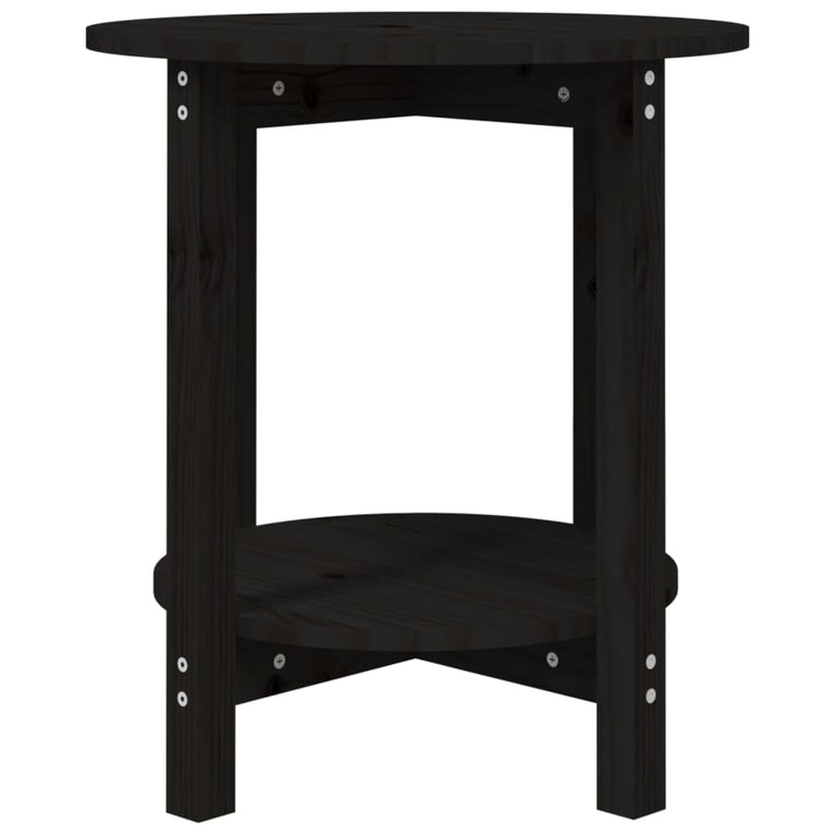 Salontafel Ø 55x60 cm massief grenenhout zwart MeubelReus