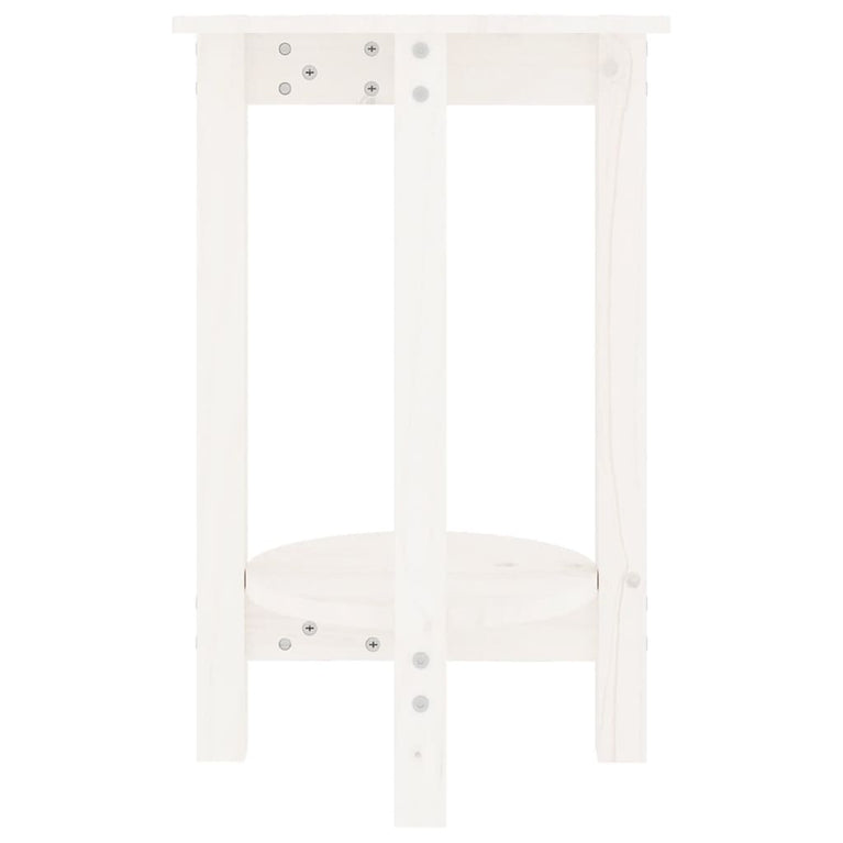Salontafel Ø 40x60 cm massief grenenhout wit MeubelReus