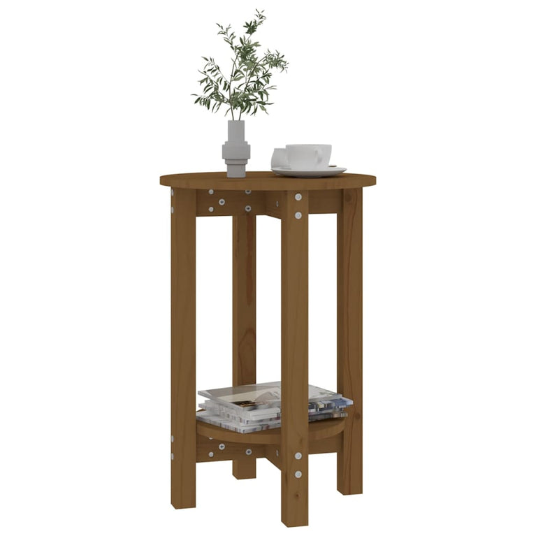 Salontafel Ø 40x60 cm massief grenenhout honingbruin MeubelReus