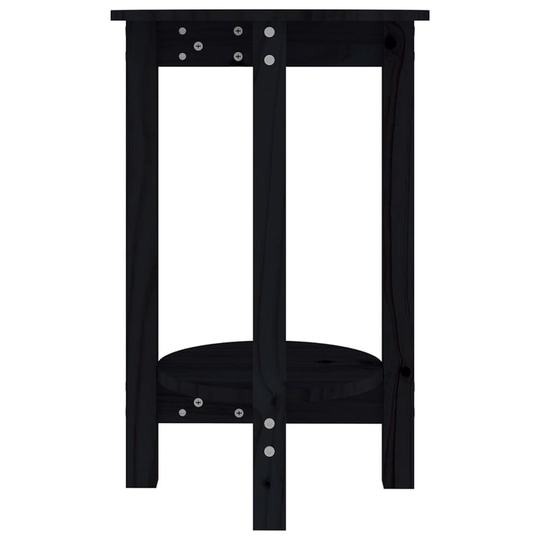 Salontafel Ø 40x60 cm massief grenenhout zwart MeubelReus