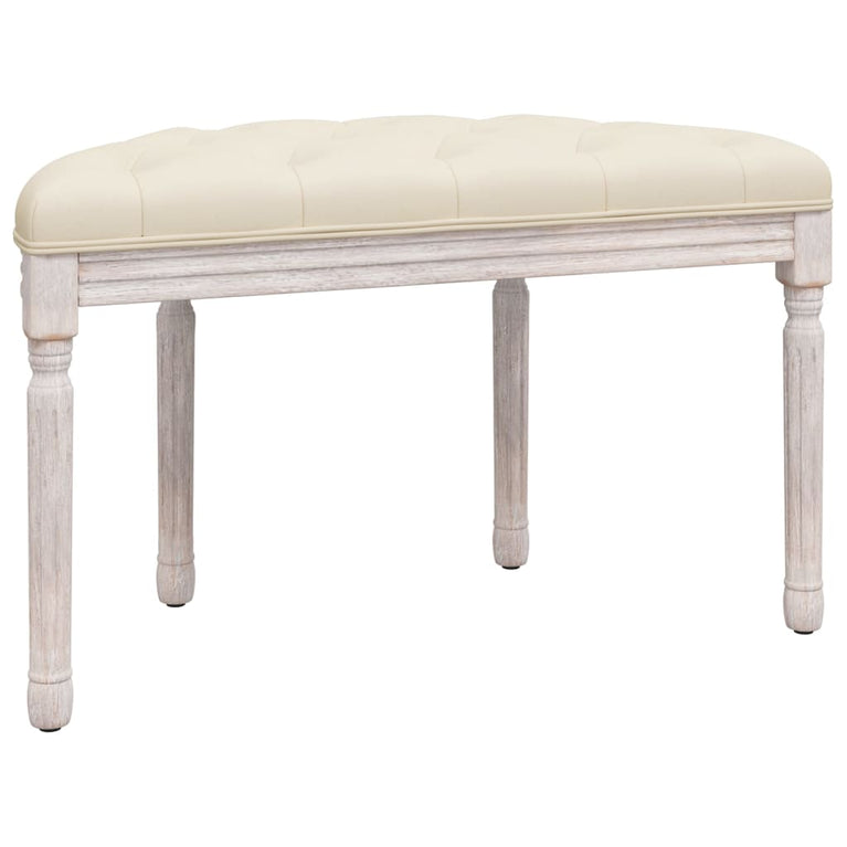 Bankje 81,5x41x49 cm linnen beige MeubelReus