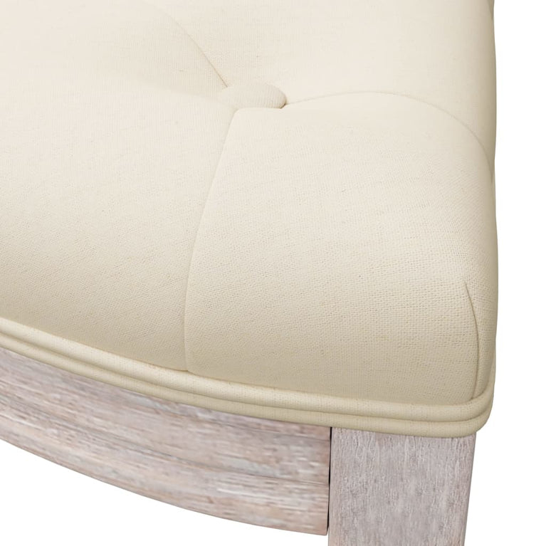 Bankje 81,5x41x49 cm linnen beige MeubelReus