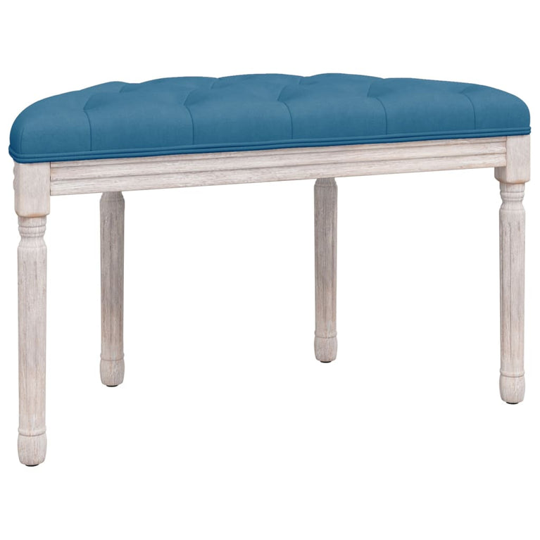 Bankje 81,5x41x49 cm fluweel blauw MeubelReus