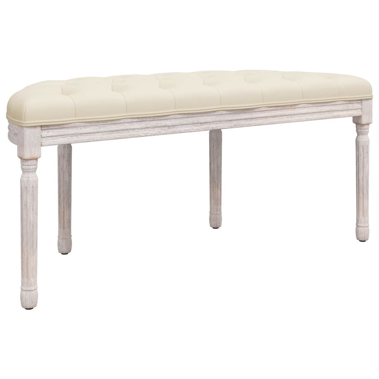 Bankje 81,5x41x49 cm linnen beige MeubelReus