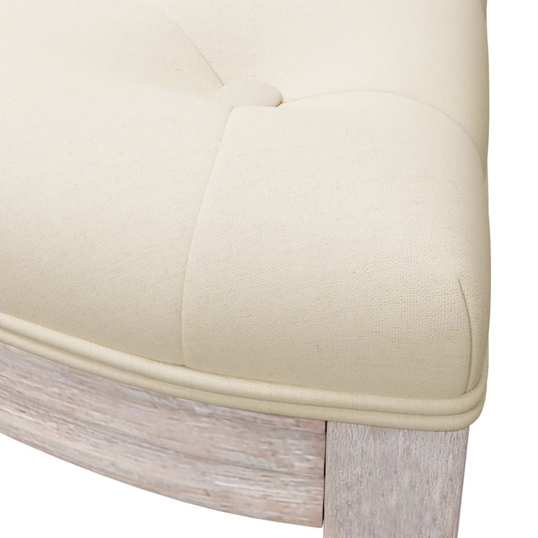 Bankje 81,5x41x49 cm linnen beige MeubelReus