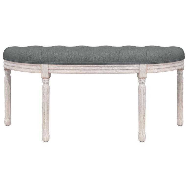 Bankje 110,5x45x49 cm stof donkergrijs MeubelReus