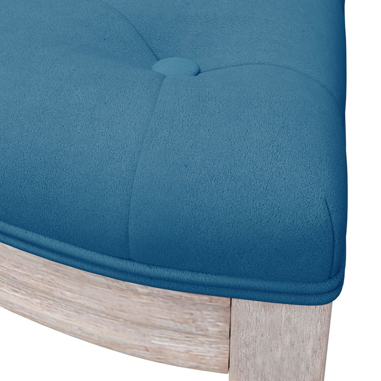 Bankje 110,5x45x49 cm fluweel blauw MeubelReus