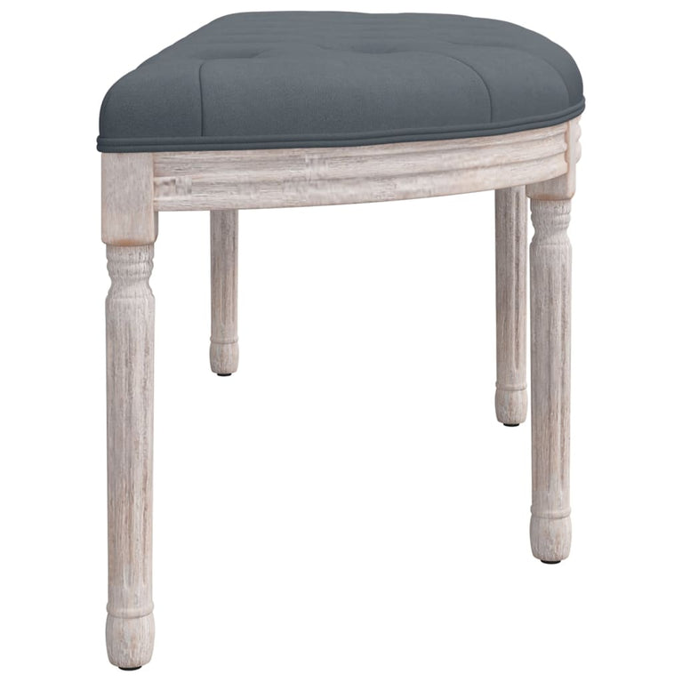 Bankje 110,5x45x49 cm fluweel donkergrijs MeubelReus