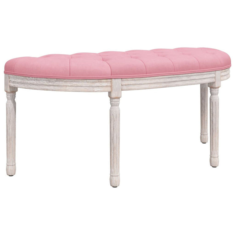 Bankje 110,5x45x49 cm fluweel roze MeubelReus