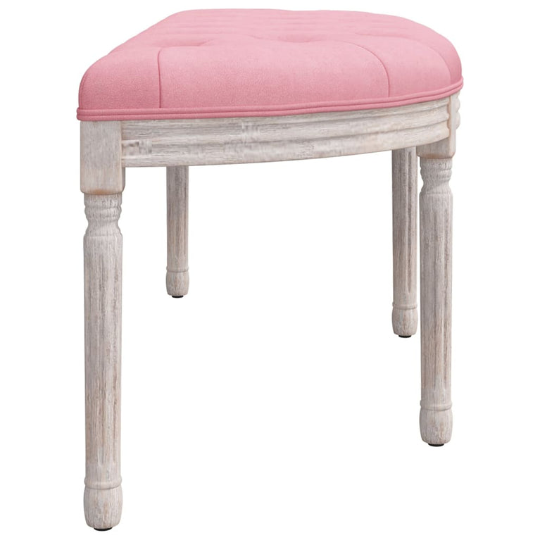 Bankje 110,5x45x49 cm fluweel roze MeubelReus