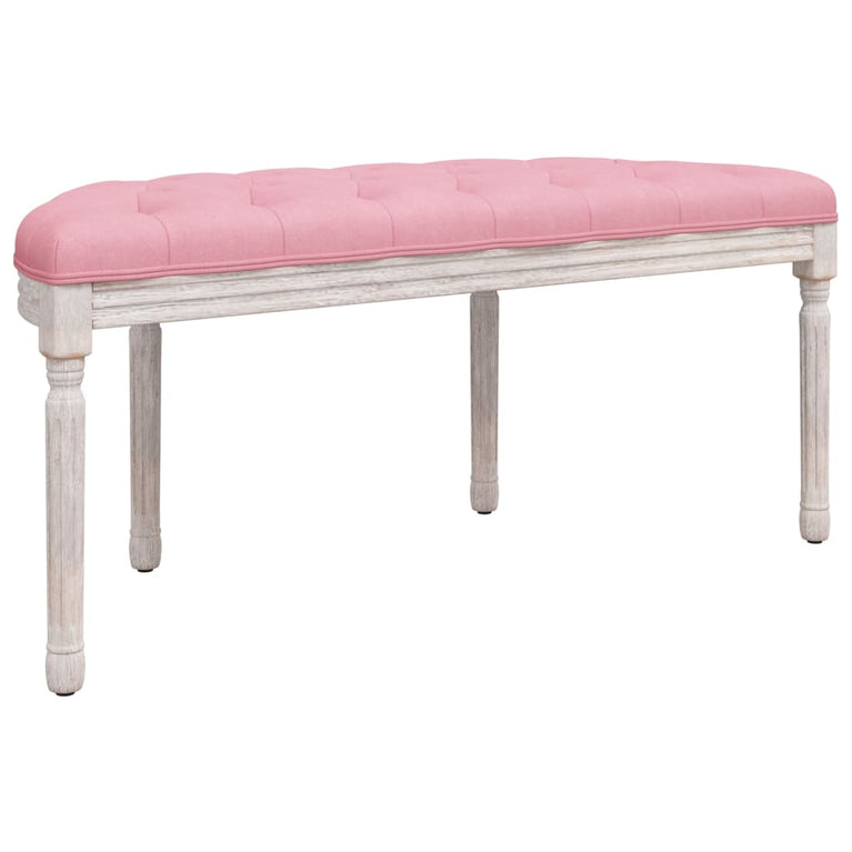 Bankje 110,5x45x49 cm fluweel roze MeubelReus