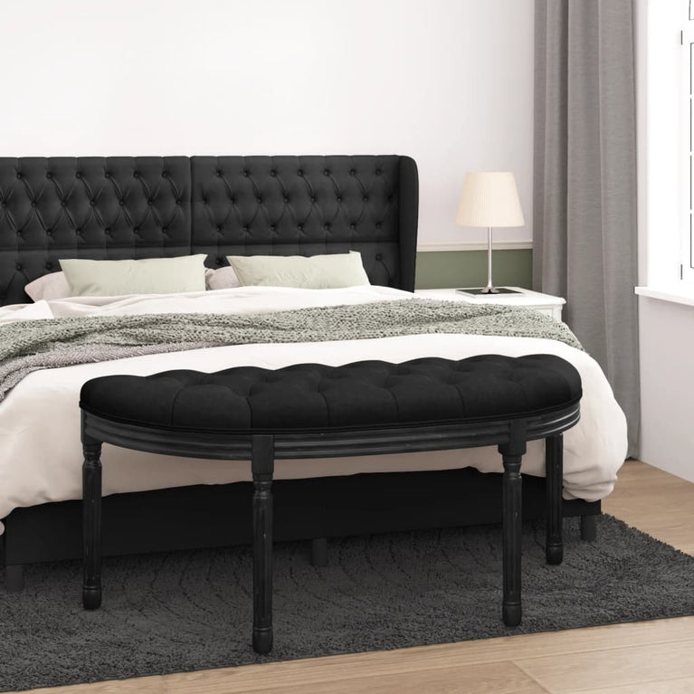 Bankje 110,5x45x49 cm fluweel zwart MeubelReus