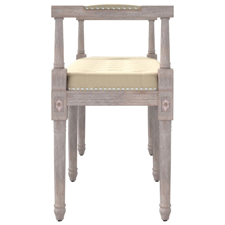 Bankje 110x40x70 cm linnen beige MeubelReus