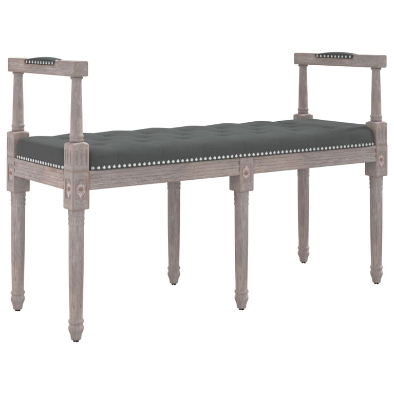 Bankje 110x40x70 cm stof donkergrijs MeubelReus