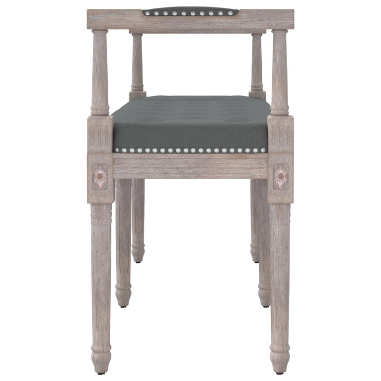 Bankje 110x40x70 cm stof donkergrijs MeubelReus