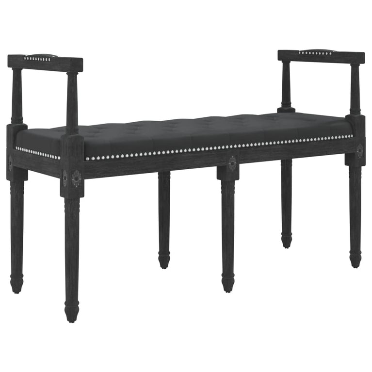 Bankje 110x40x70 cm fluweel zwart MeubelReus